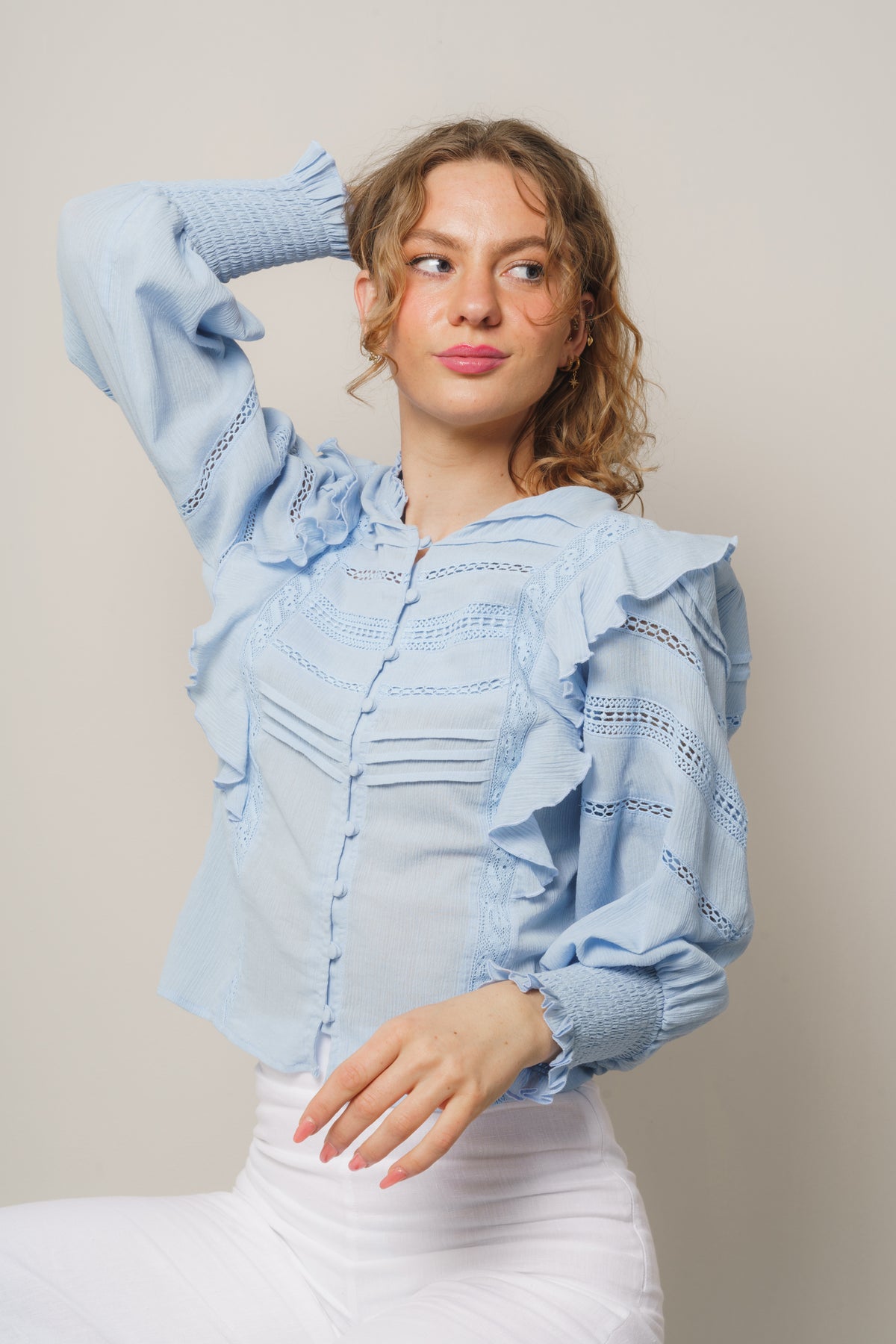 Kristy Blouse - Light Blue