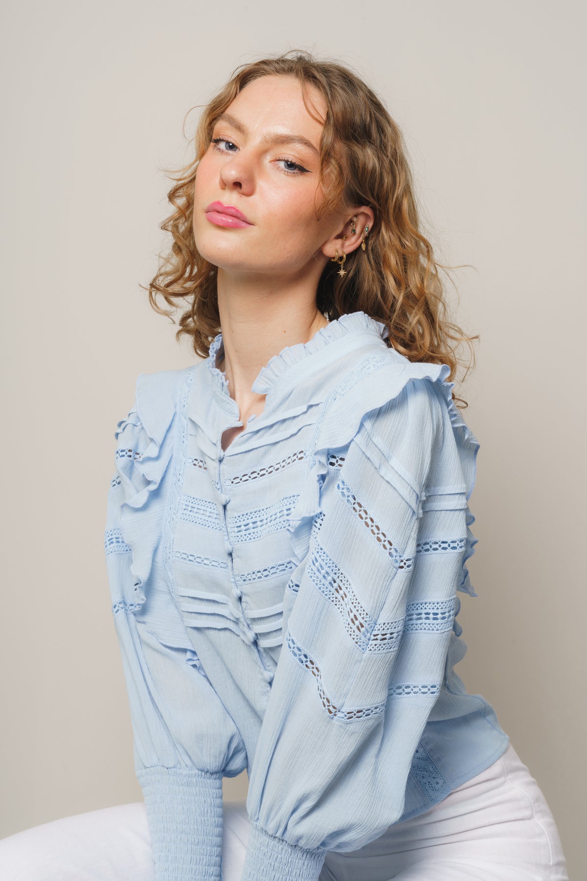 Kristy Blouse - Light Blue