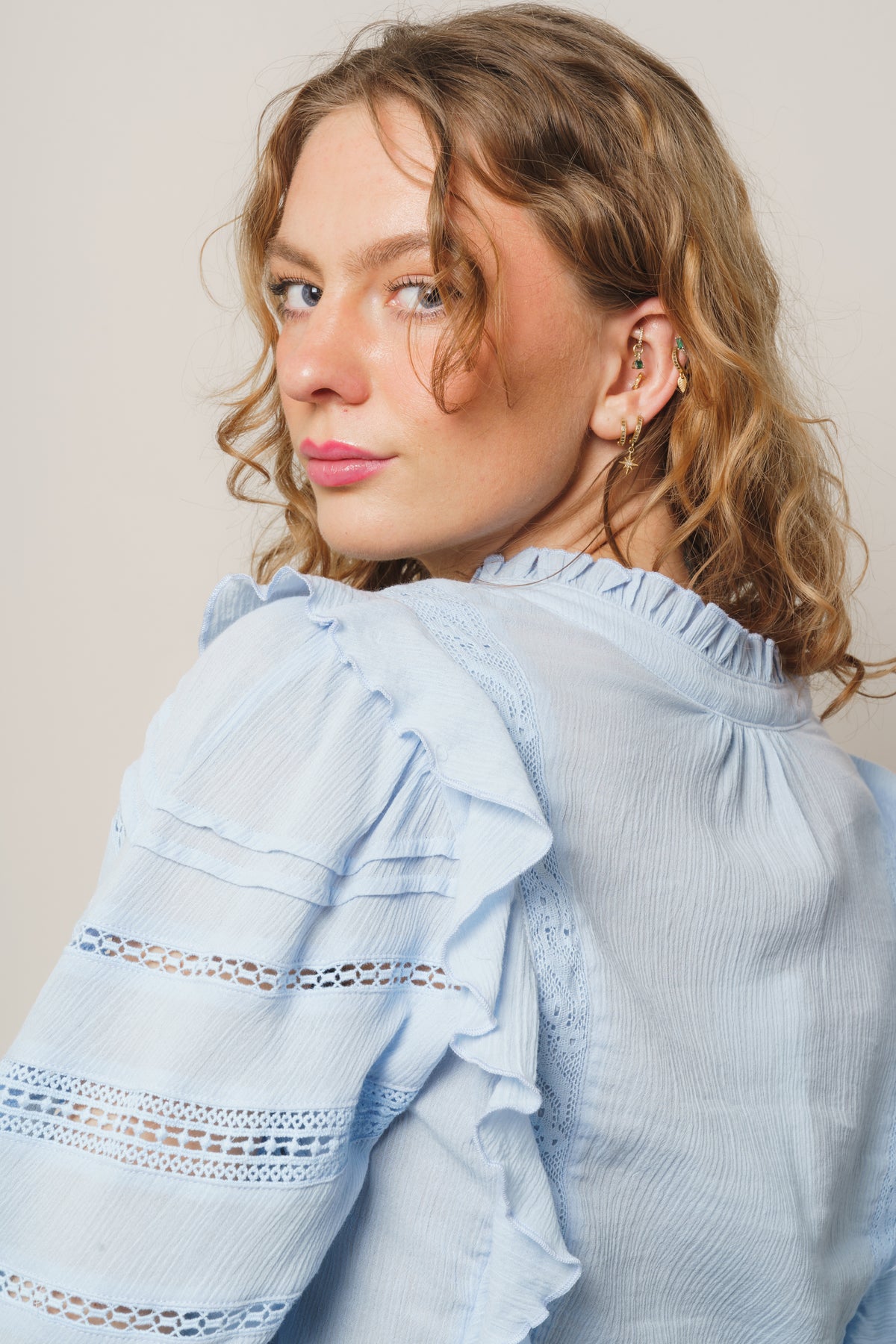 Kristy Blouse - Light Blue