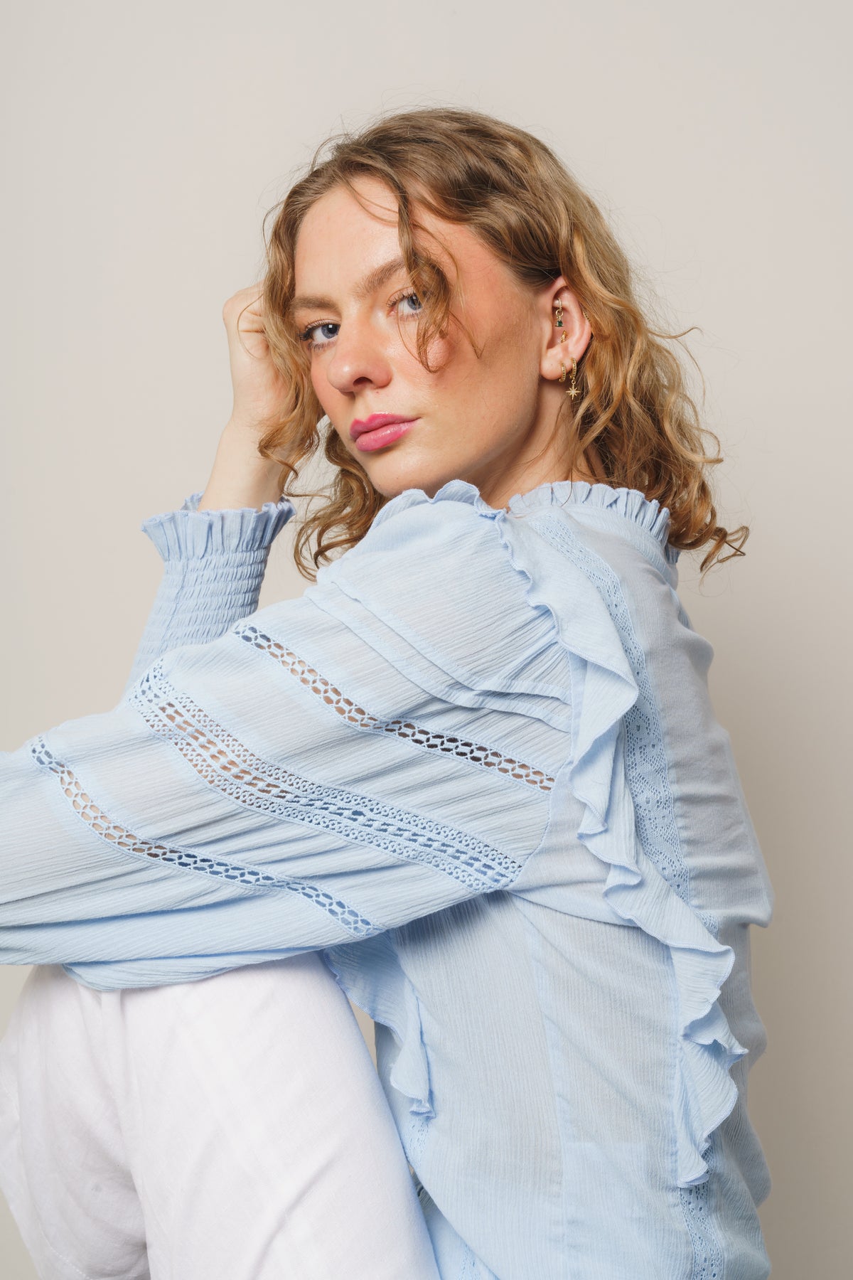 Kristy Blouse - Light Blue