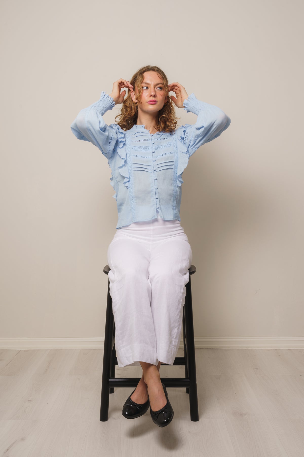 Kristy Blouse - Light Blue