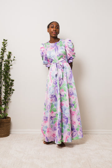 Kayla Maxi Dress - Lilac Sprayflower