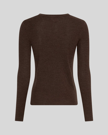 Criselle Avalina Rib Pullover - Hot Fudge Mel