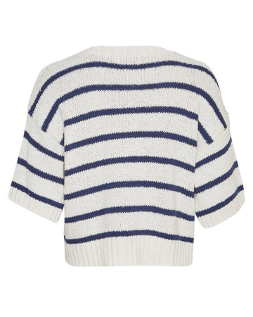 Hannalie 2/4 Pullover Stp - Egret/Oceana