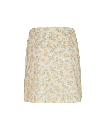Marva Ladonna Wrap Skirt Aop - Reed Yellow