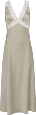 Lilou Satin Maxi Dress - Sage Green