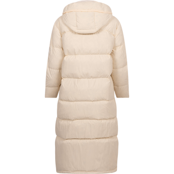 Recycled Down Long Puffer Jacket - White Smoke