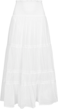 Vendla Voile High Smock Skirt - White
