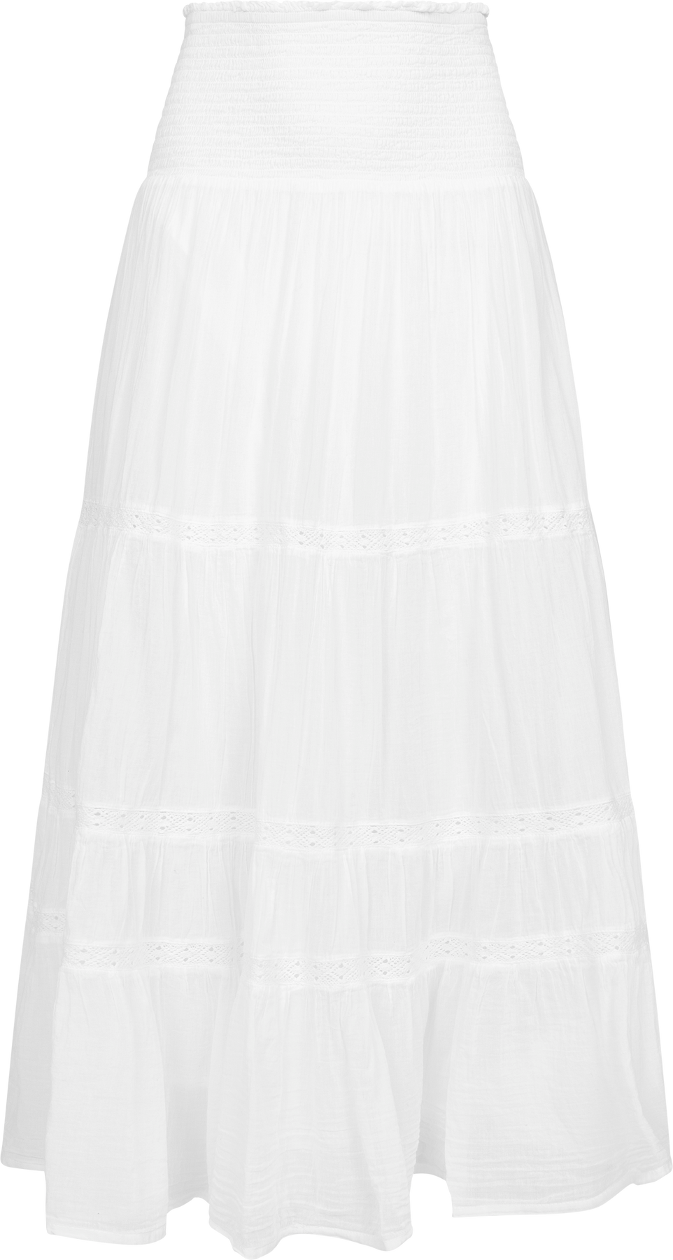 Vendla Voile High Smock Skirt - White