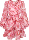 Jade Wave Bright Flower Dress - Pink Bright