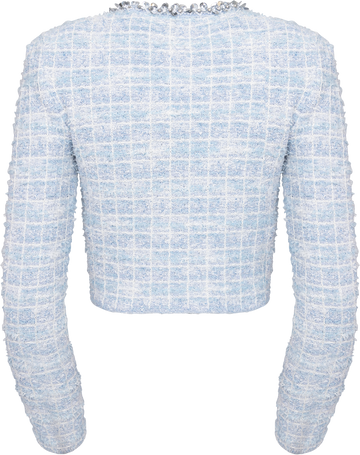 Check Cardigan - Blue