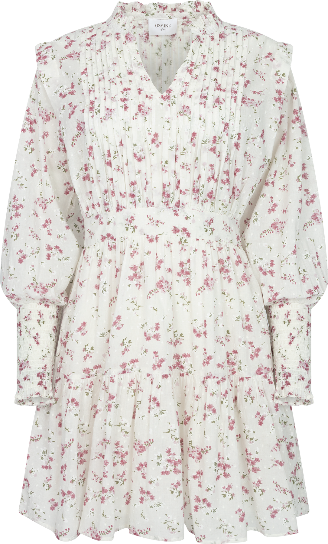 Evina Cotton Dress - Pink Dobby