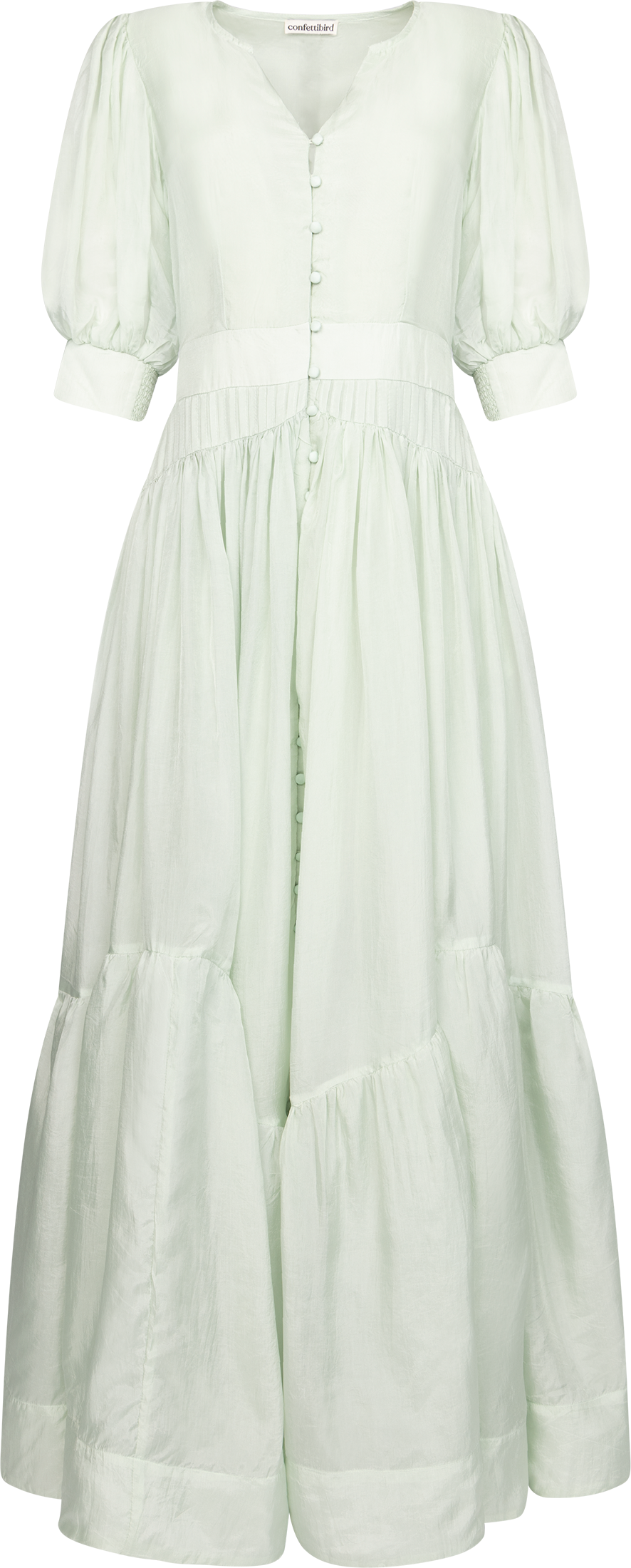 Confettibird - Kjoler - Wow Long Dress - Soft Pistachio - Villoid