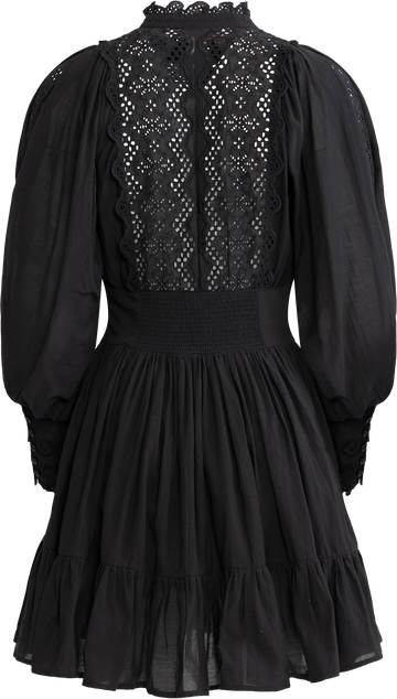 Cotton Slub Mini Dress - Black