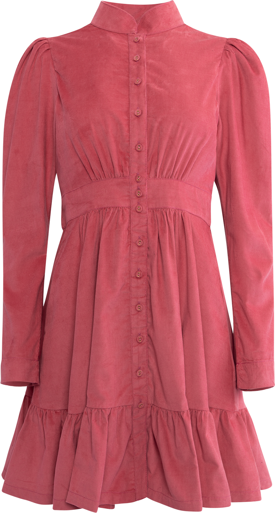 Baby Cord Mini Dress - Raspberry