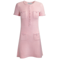 Textured Knit Mini Dress - Pink