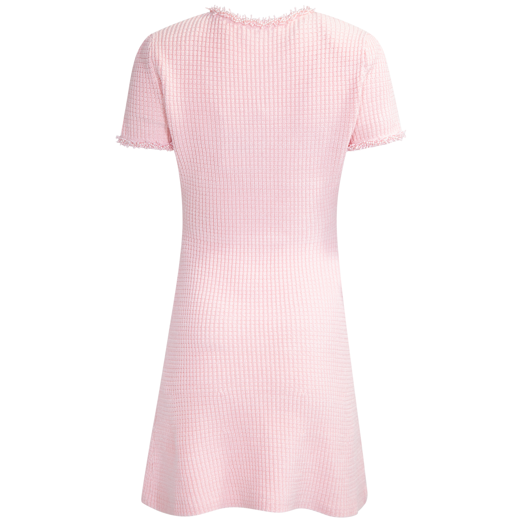 Textured Knit Mini Dress - Pink