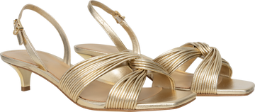 Alessia Kitten Sandal - Pale Gold