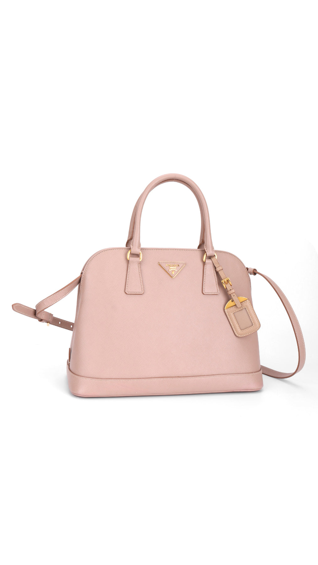 Prada Promenade Saffiano Lux Shoulder Bag - Pink