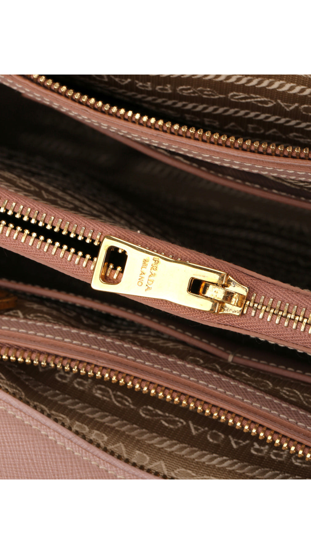 Prada Promenade Saffiano Lux Shoulder Bag - Pink