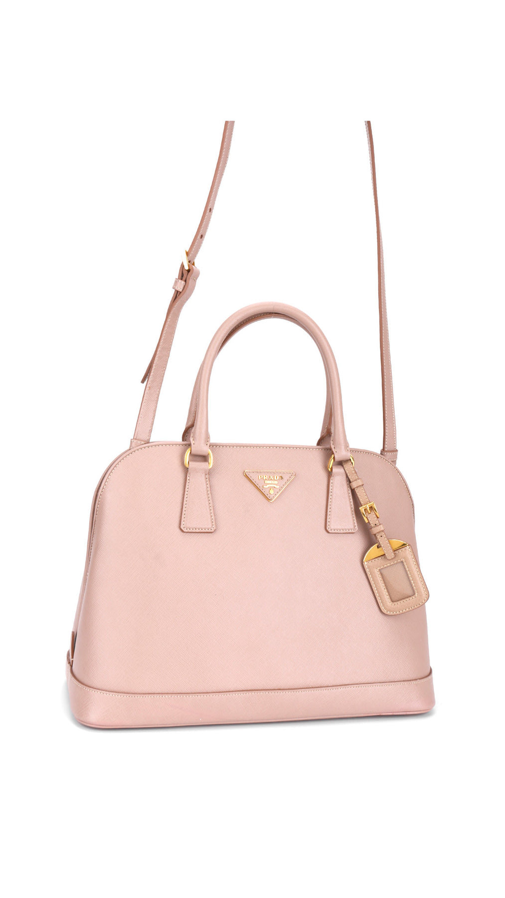 Prada Promenade Saffiano Lux Shoulder Bag - Pink