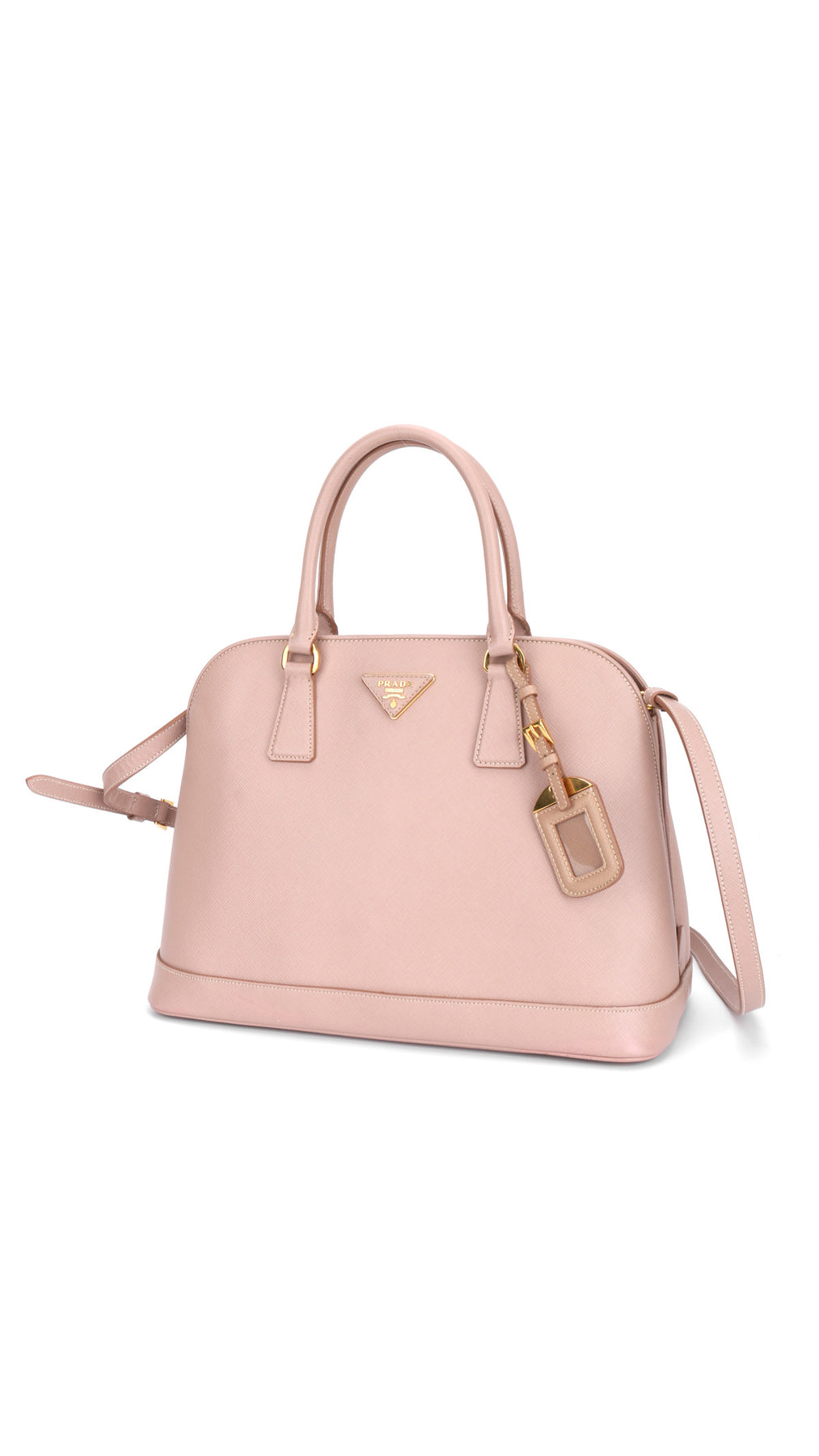 Prada Promenade Saffiano Lux Shoulder Bag - Pink