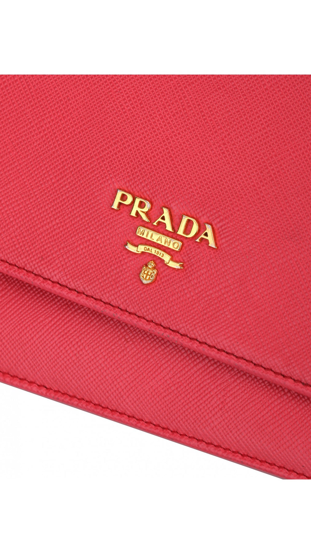 Prada Wallet On Chain Crossbody Bag - Coral Rose