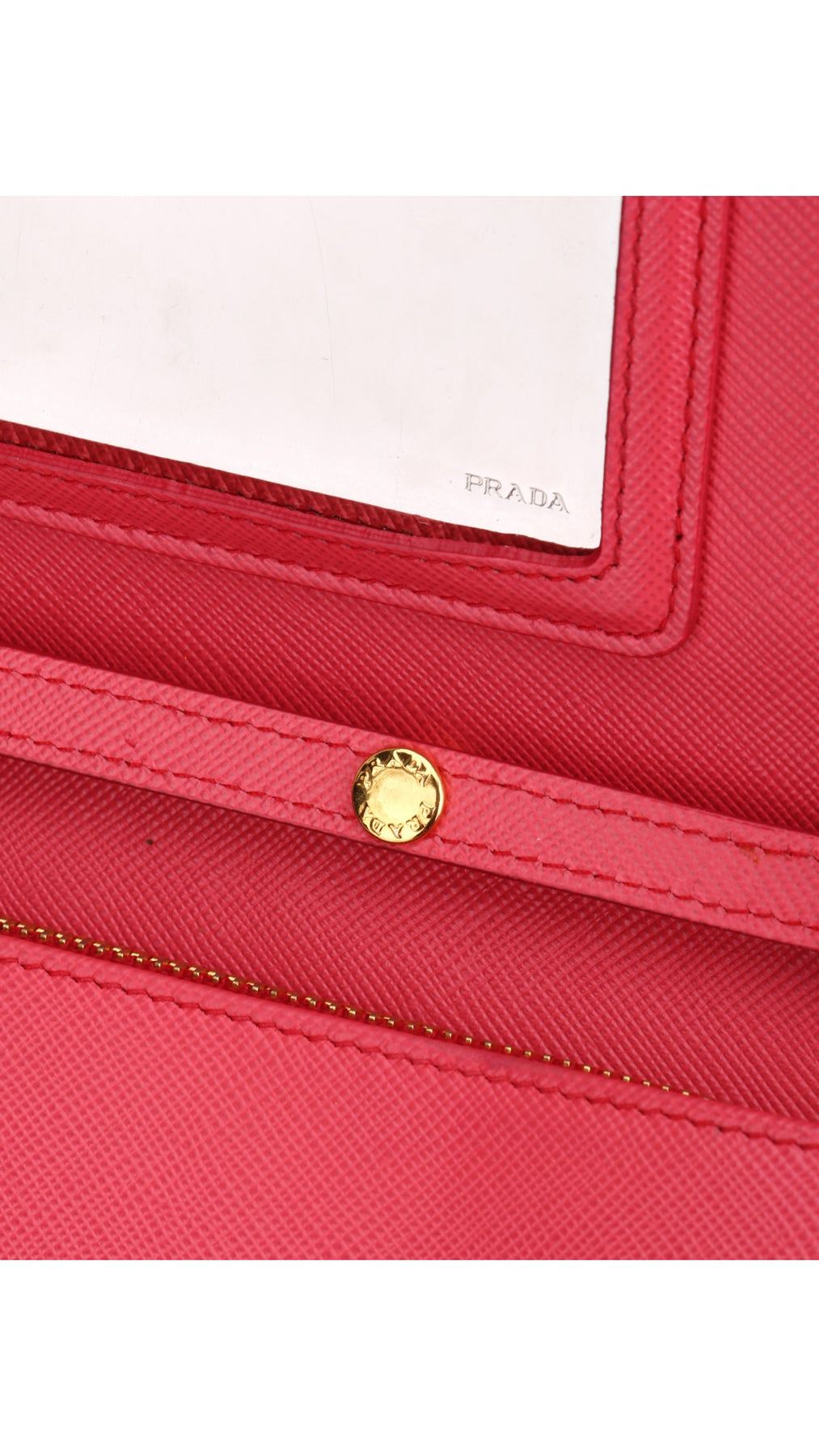 Prada Wallet On Chain Crossbody Bag - Coral Rose
