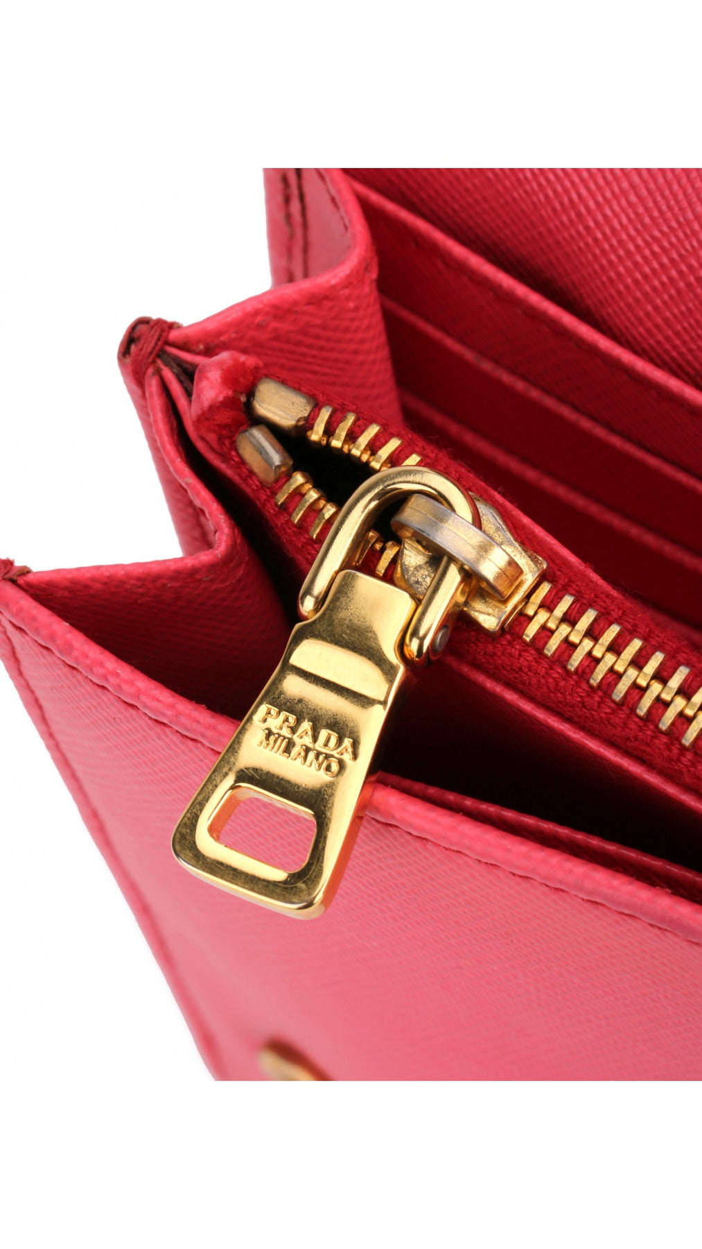 Prada Wallet On Chain Crossbody Bag - Coral Rose