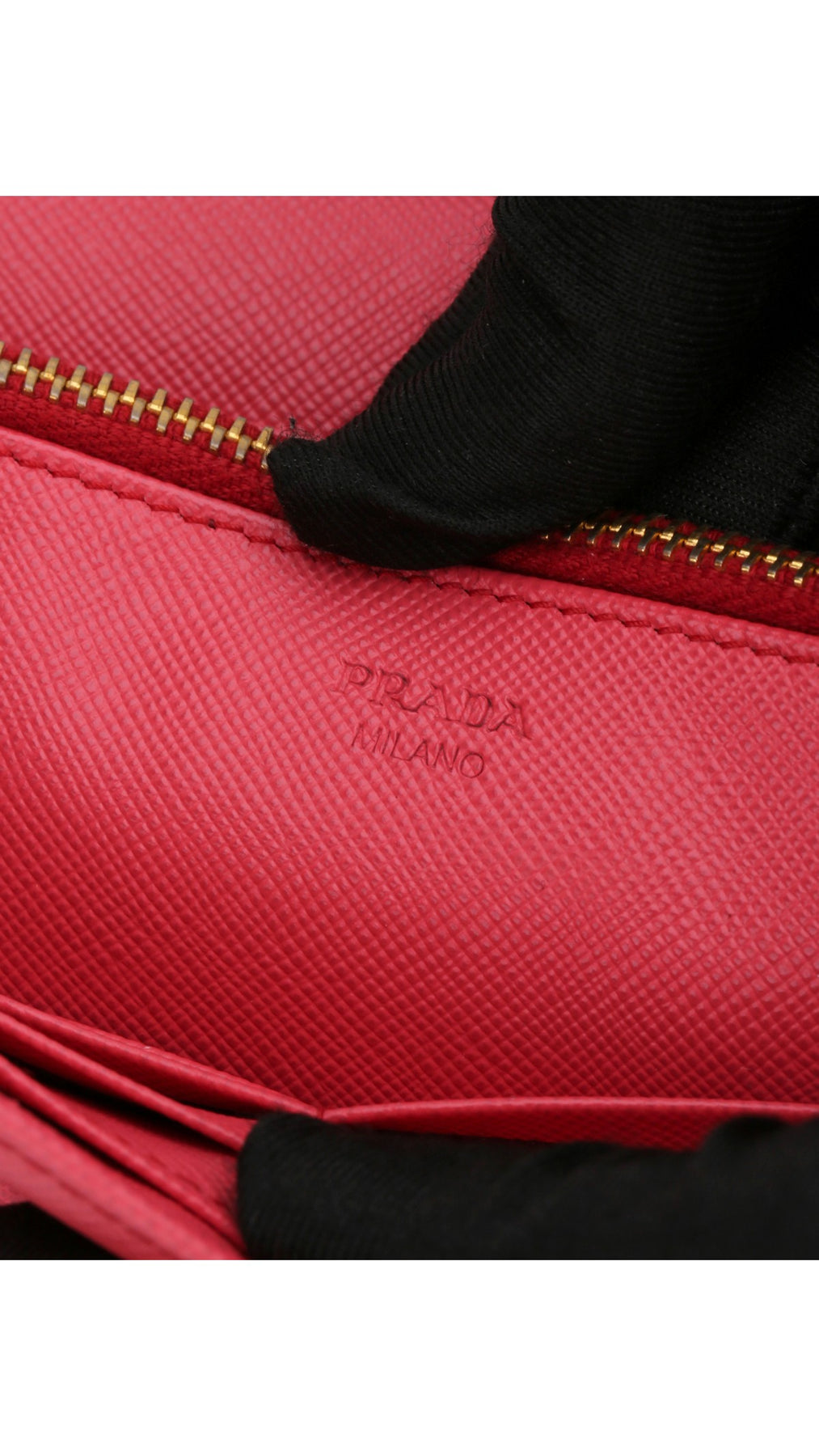 Prada Wallet On Chain Crossbody Bag - Coral Rose