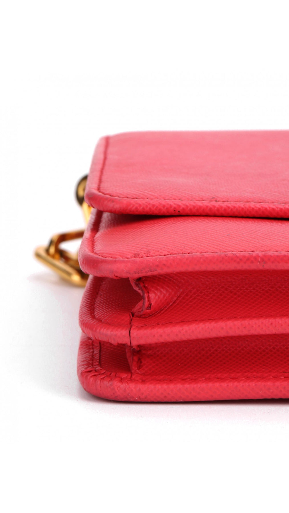 Prada Wallet On Chain Crossbody Bag - Coral Rose