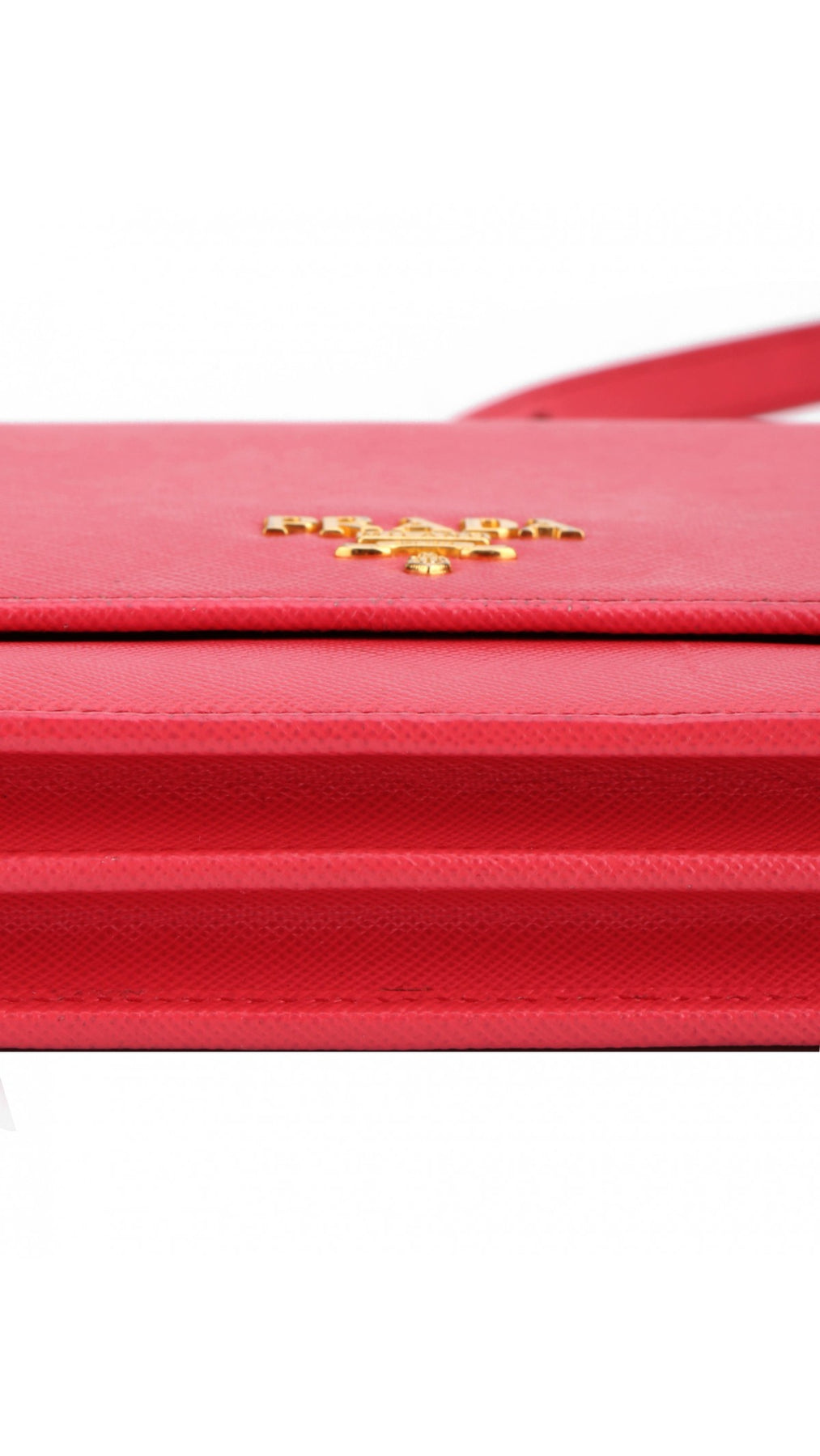 Prada Wallet On Chain Crossbody Bag - Coral Rose