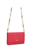 Prada Wallet On Chain Crossbody Bag - Coral Rose