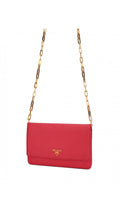 Prada Wallet On Chain Crossbody Bag - Coral Rose