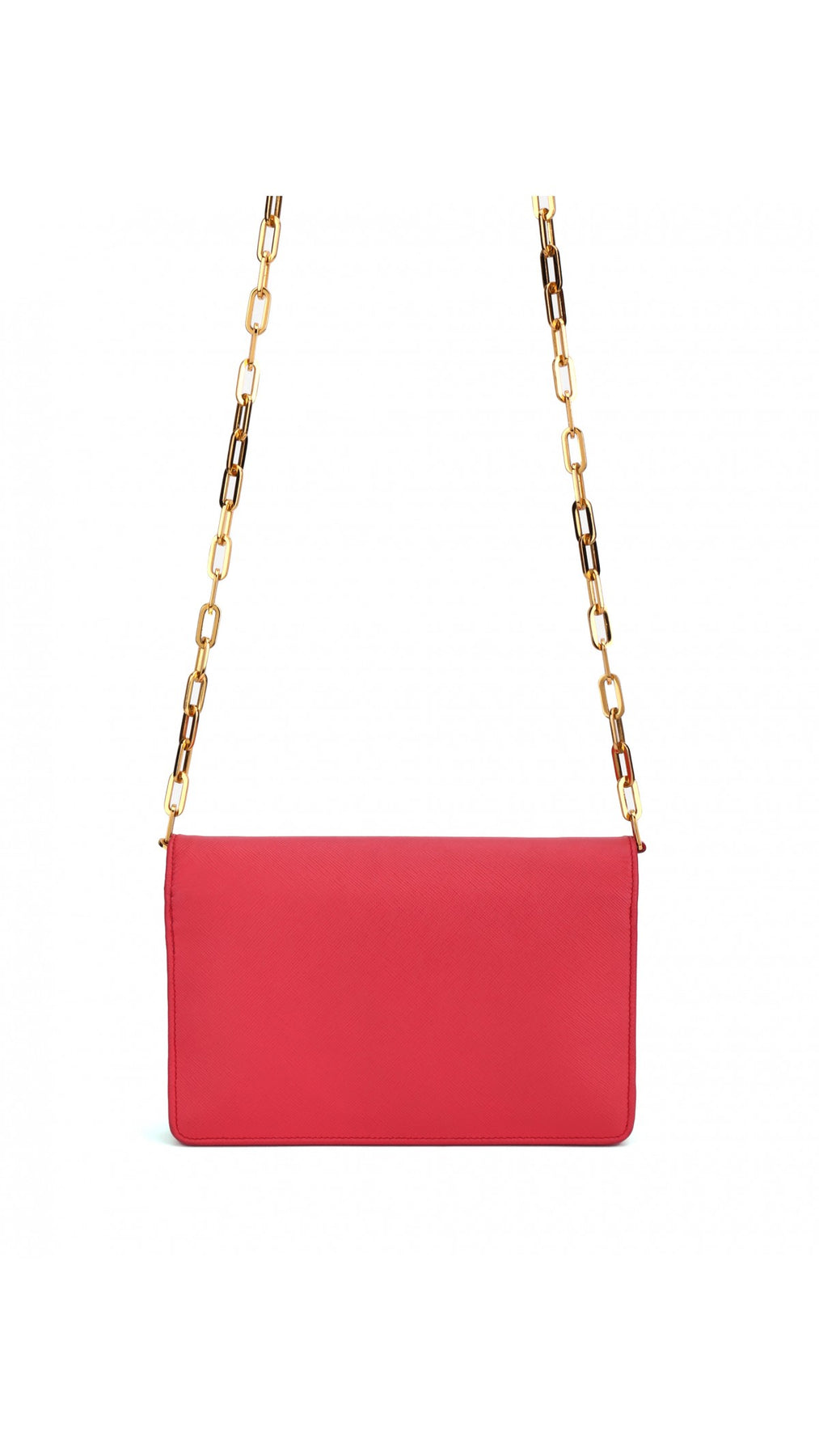 Prada Wallet On Chain Crossbody Bag - Coral Rose