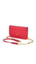 Prada Wallet On Chain Crossbody Bag - Coral Rose
