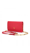 Prada Wallet On Chain Crossbody Bag - Coral Rose