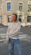 Mari Wool Sweater - Light Grey