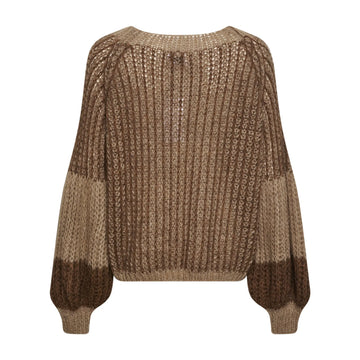 Liana Knit Cardigan - Brown/Camel