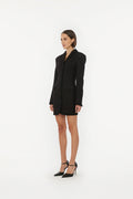Boucle Blazer Dress - Black