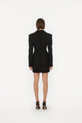 Boucle Blazer Dress - Black