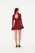 Lace Mini Dress - Ruby Wine