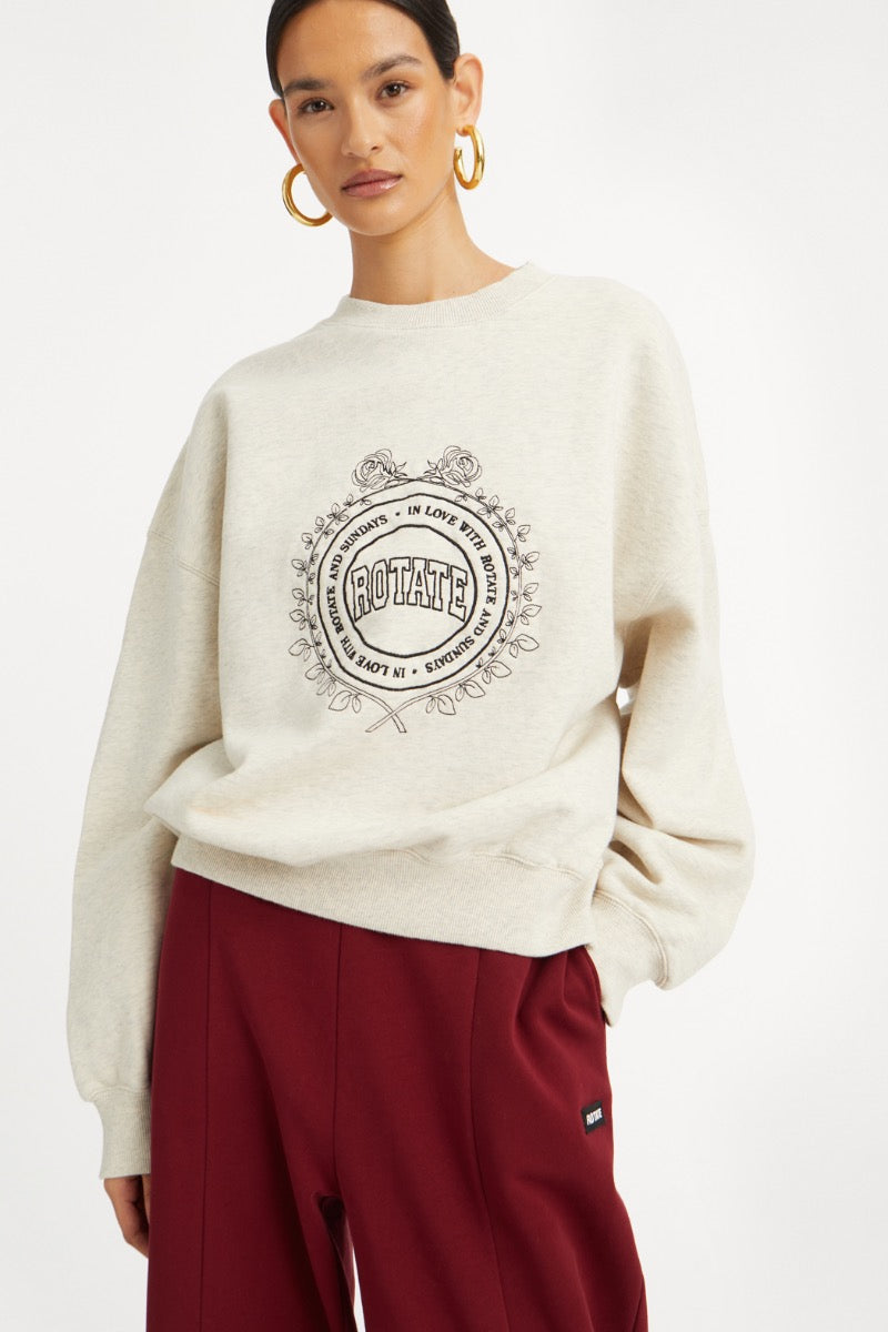 Heavy Sweat Crewneck - White Melange