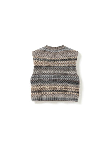 Gio Knit Vest - Light Grey Mix