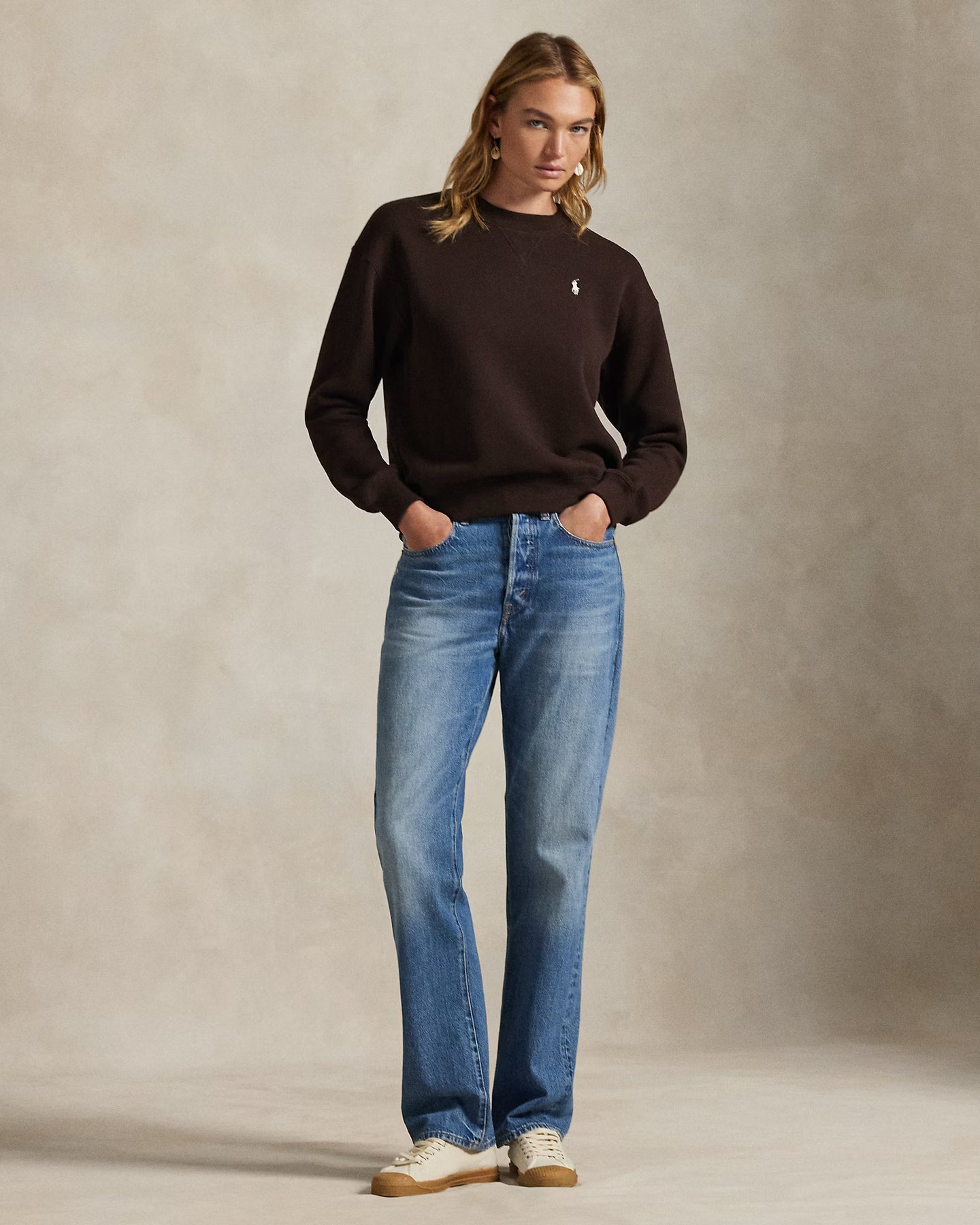 Fleece Crewneck - Circuit Brown