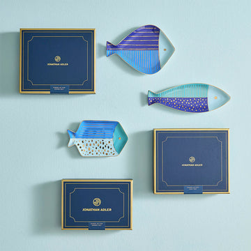 School Of Fish Tray Round - Blue