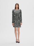 Colyn LS Short Sequins Dress - Silver