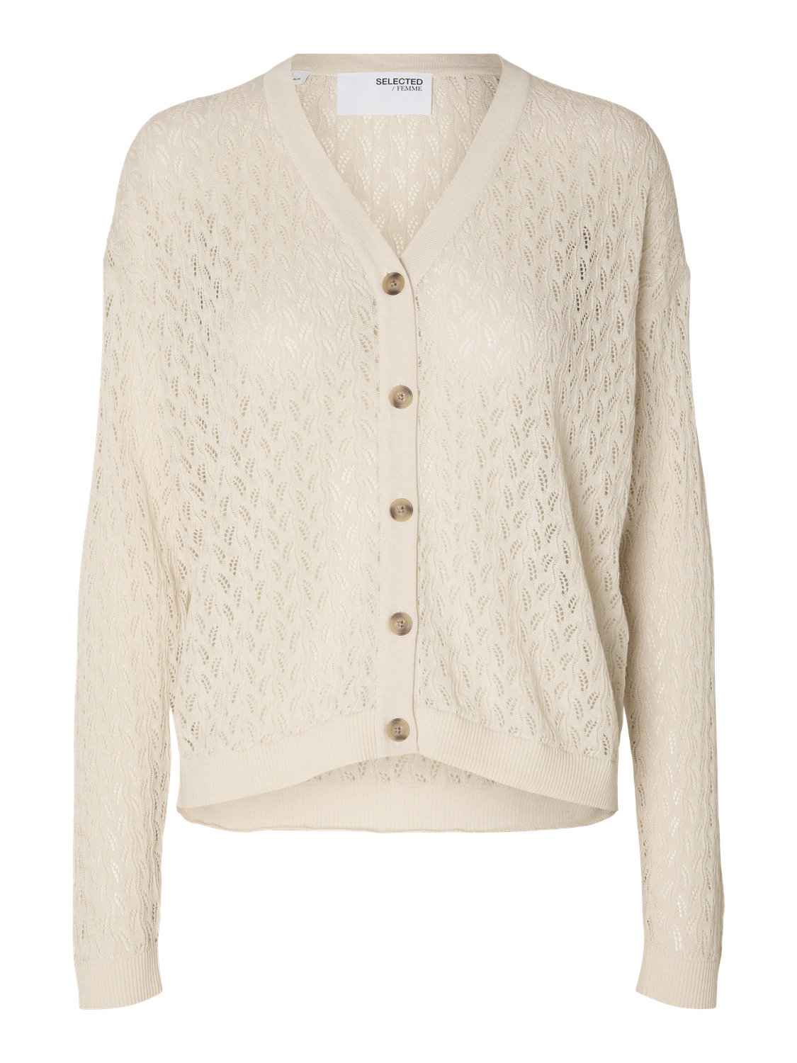 Agny Ls Knit Cardigan - Birch