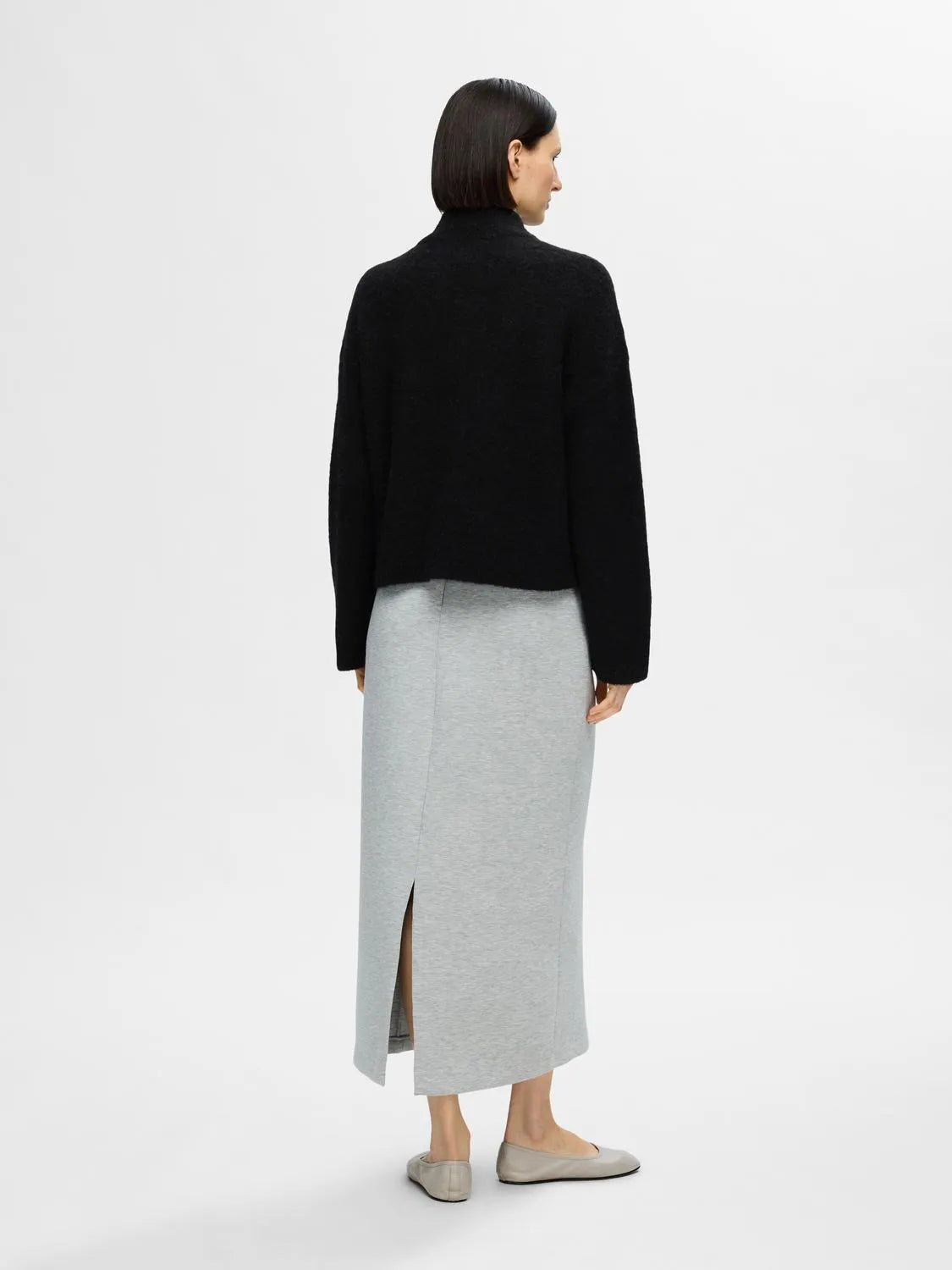 Sia Ras Ls Knit Zipper Cardigan - Black
