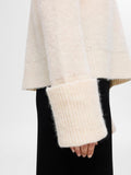 Sia Ras Ls Knit High Neck - Birch Melange